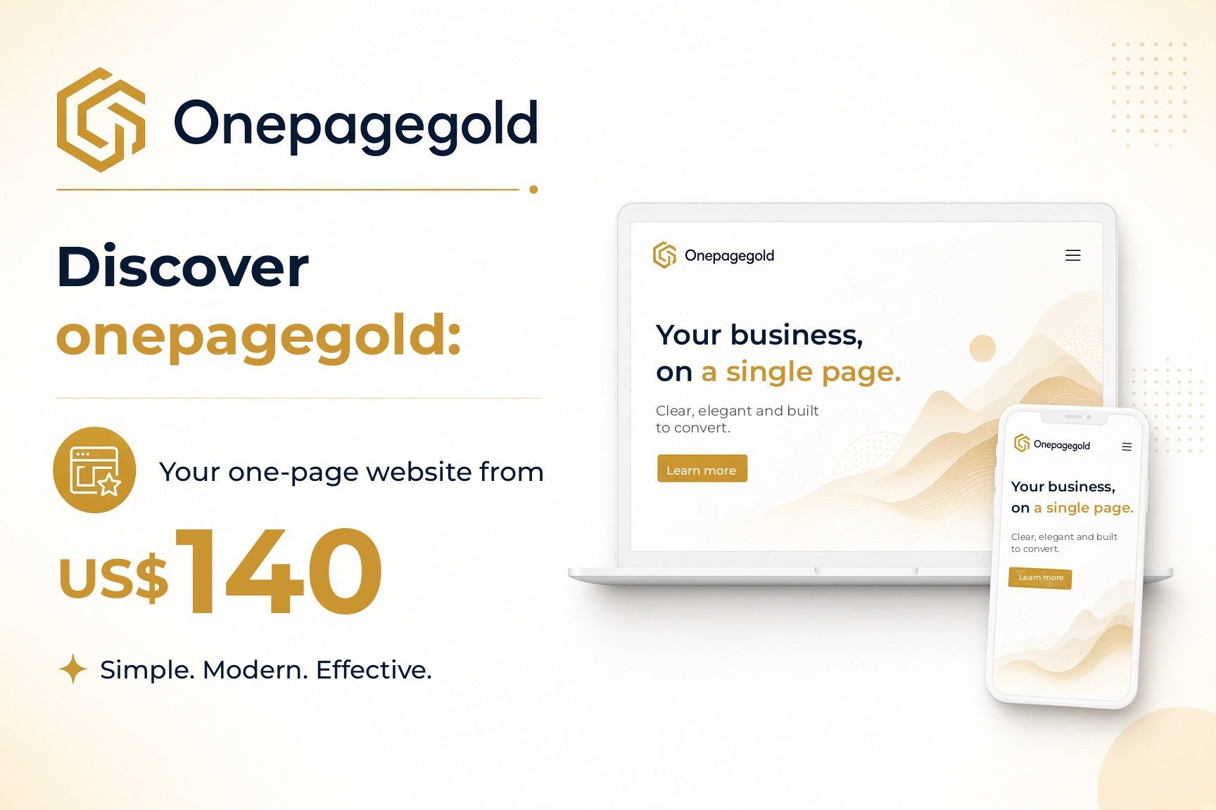 OnePageGold - your one-page website